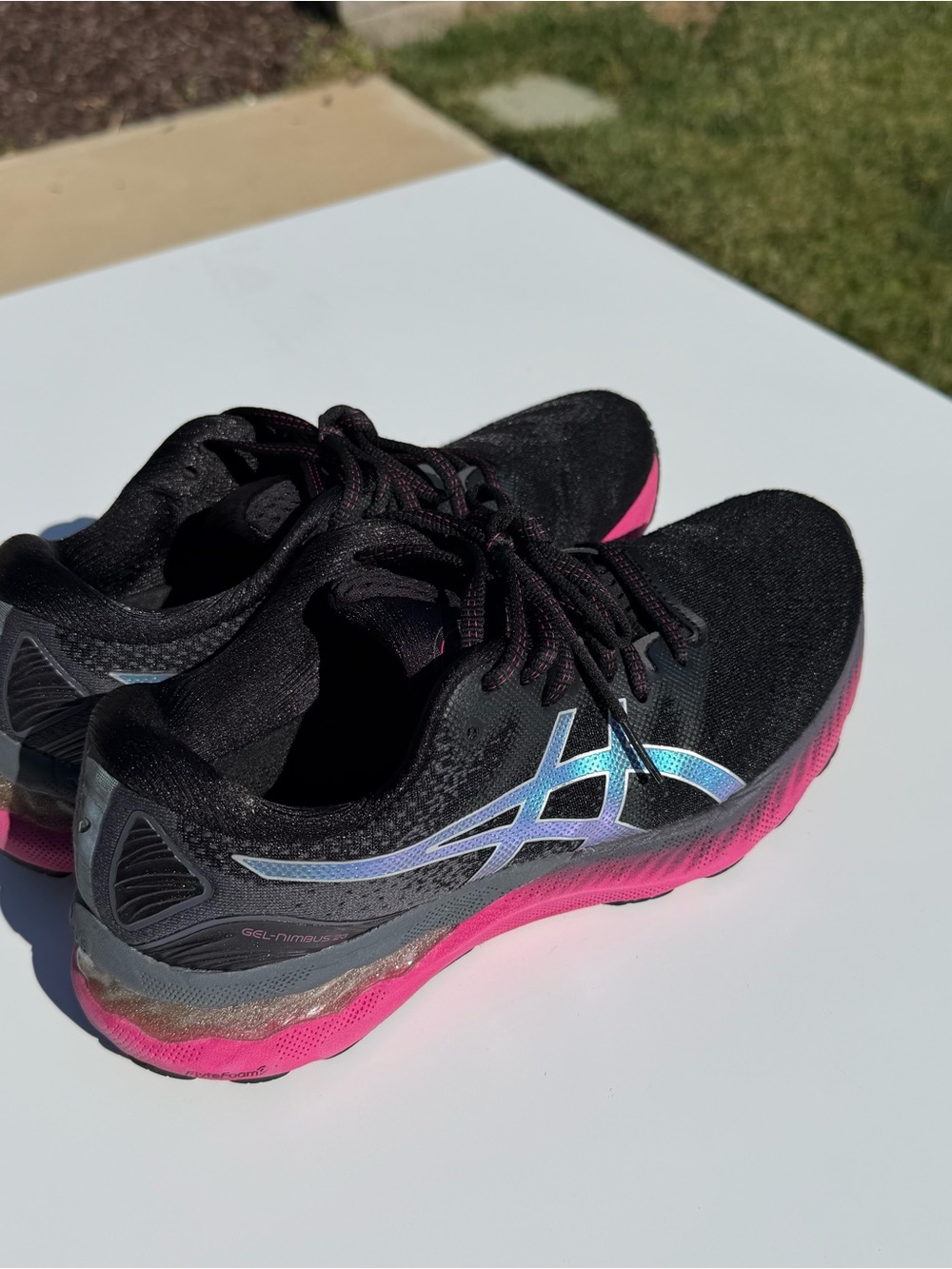 ASICS Women's Gel-Nimbus 23 Walking‎ Running Shoes - Size 9 - Black/Pink - Picture 5 of 13
